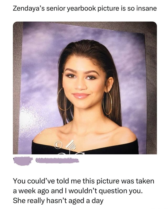 Yearbook goals Zendaya's senior yearbook picture is so insane You