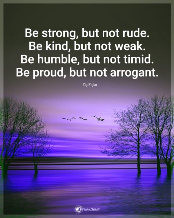 Not Timid Be strong, but not rude. Be kind, but not weak. Be humble, but not ...