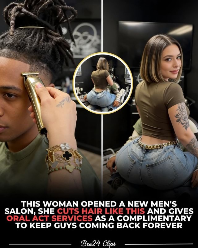 THIS WOMAN OPENED A NEW MEN'S SALON, SHE CUTS HAIR LIKE THIS AND GIVES ...