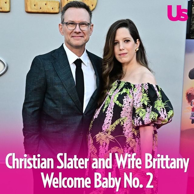 Christian Slater and his wife Brittany have a new baby to the