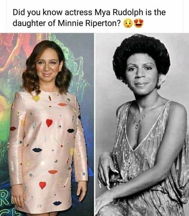 Did you know actress Mya Rudolph is the daughter of Minnie Riperton ...