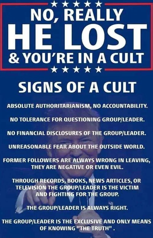 ALLY HE LOST & YOU'RE IN A CULT SIGNS OF A CULT ABSOLUTE ...