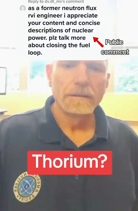 Reply to Gv.at_mv's comment as a former neutron flux rvi engineer i ...