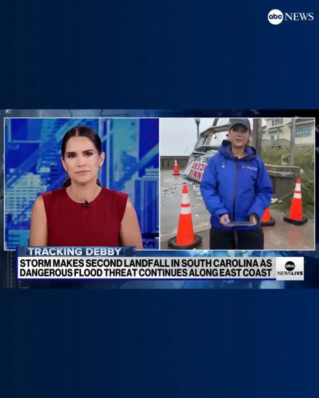 Tropical Storm Debby made its second landfall in South Carolina with ...