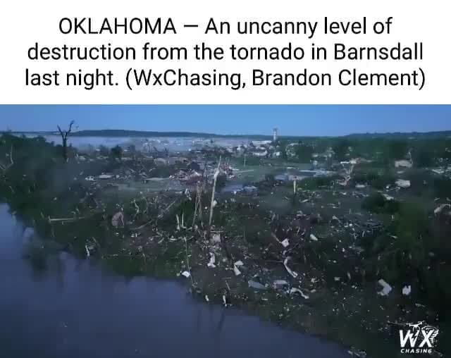 OKLAHOMA An uncanny level of destruction from the tornado in Barnsdall ...